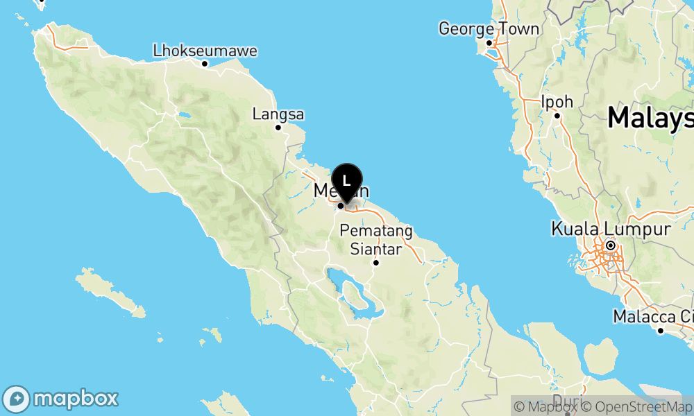 Peta Gempa Pusat gempa berada di darat 15 km barat Deli Serdang