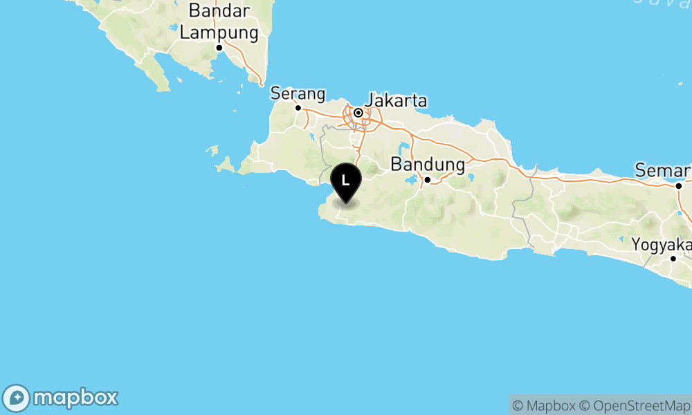 Peta Gempa Pusat gempa berada di darat 31 km tenggara Kab. Sukabumi