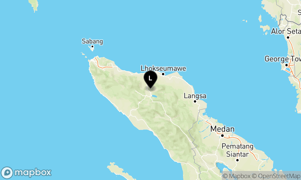 Peta Gempa Pusat gempa berada di darat 7 km Barat Laut Kab. Bener Meriah
