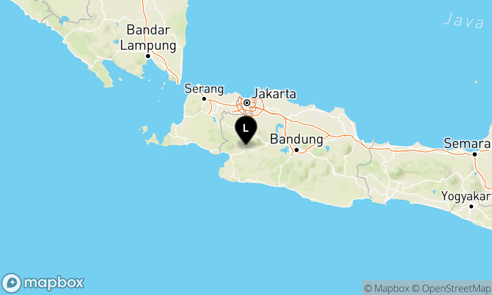 Peta episentrum gempa M2.6 — Pusat gempa berada di darat 13 km barat laut Sukabumi