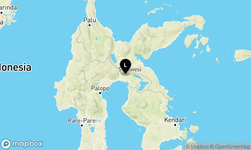 Peta Gempa Pusat gempa berada di darat 25 km Barat Laut Luwu Timur