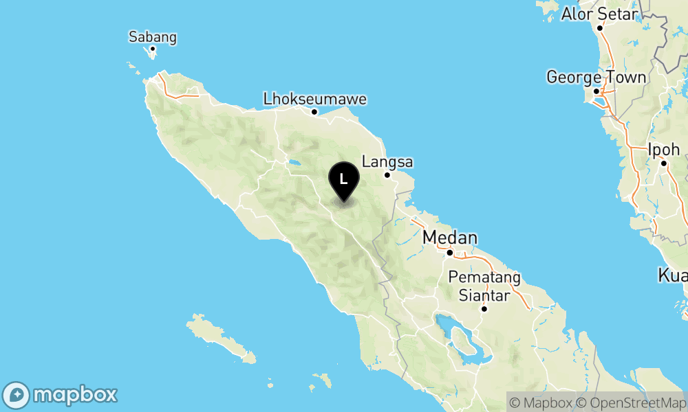 Peta episentrum gempa M4.4 — Pusat gempa berada di darat 20 km timur laut Gayolues