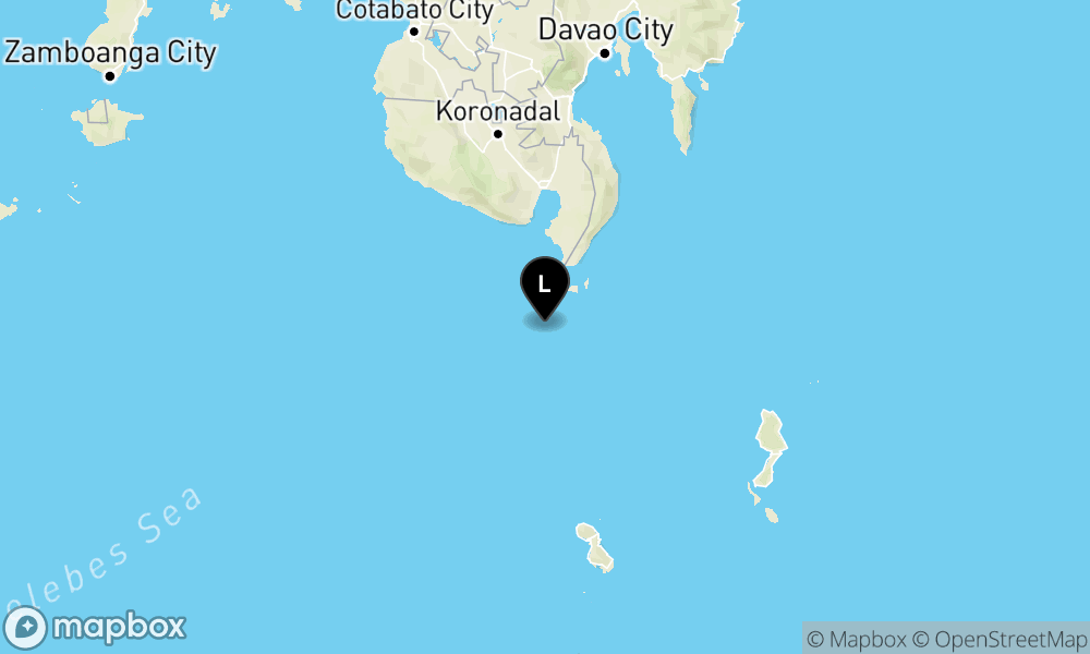 Peta Gempa 172 km BaratLaut TAHUNA-KEP.SANGIHE-SULUT