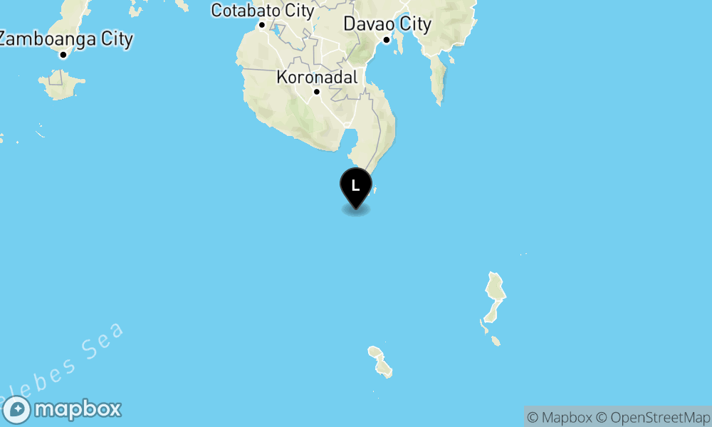 Peta Gempa 176 km BaratLaut TAHUNA-KEP.SANGIHE-SULUT