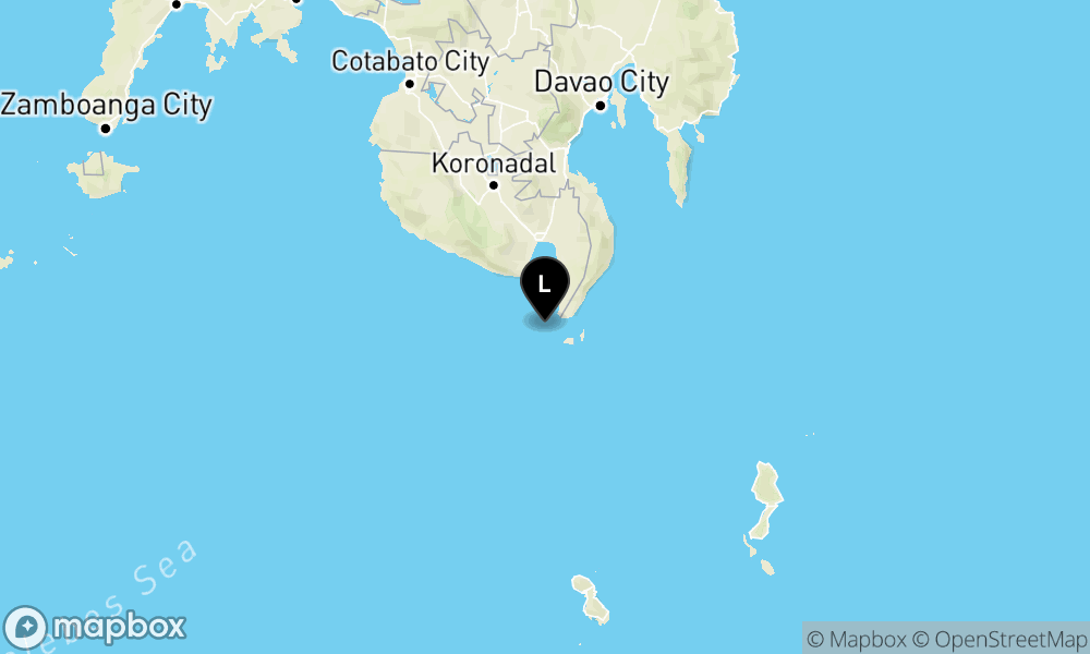 Peta Gempa 212 km BaratLaut TAHUNA-KEP.SANGIHE-SULUT