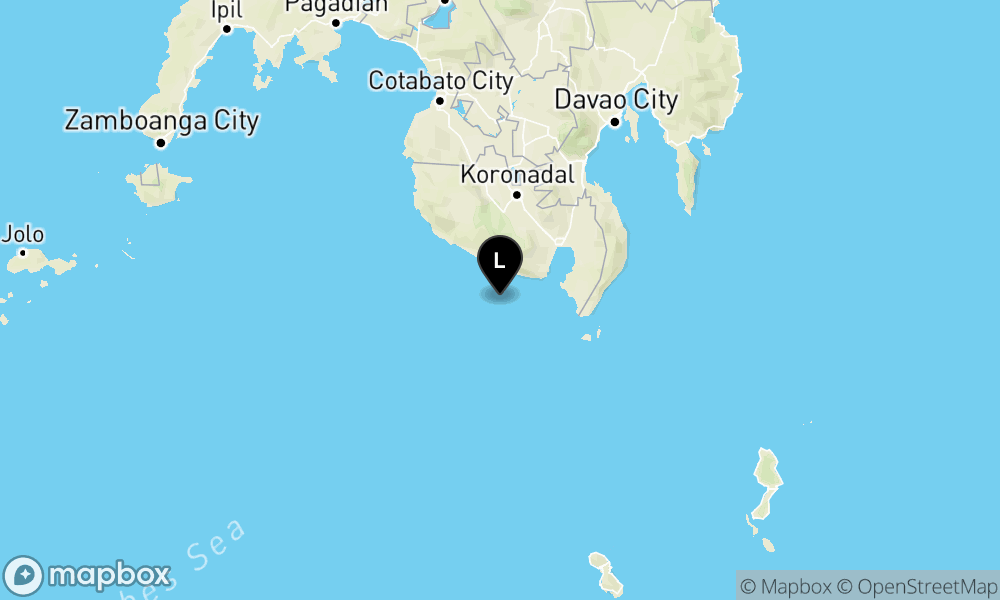 Peta Gempa 246 km BaratLaut TAHUNA-KEP.SANGIHE-SULUT