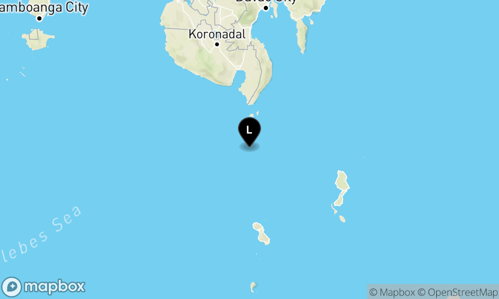 Peta Gempa Pusat gempa berada di laut 140 km barat laut Tahuna-Kep. Sangihe