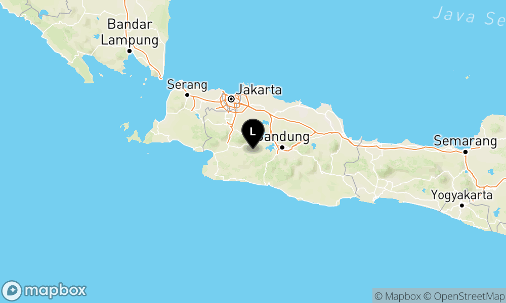 Peta episentrum gempa M2.6 — Pusat gempa berada di darat 18 km selatan Cianjur