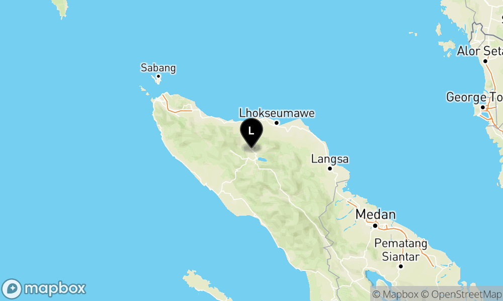 Peta episentrum gempa M2.7 — Pusat gempa berada di darat 11 km barat Kabupaten Bener Meriah