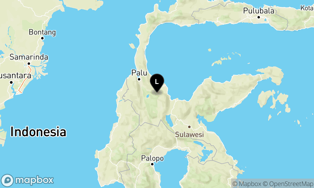 Peta Gempa Pusat gempa berada di darat 49 km timur Sigi