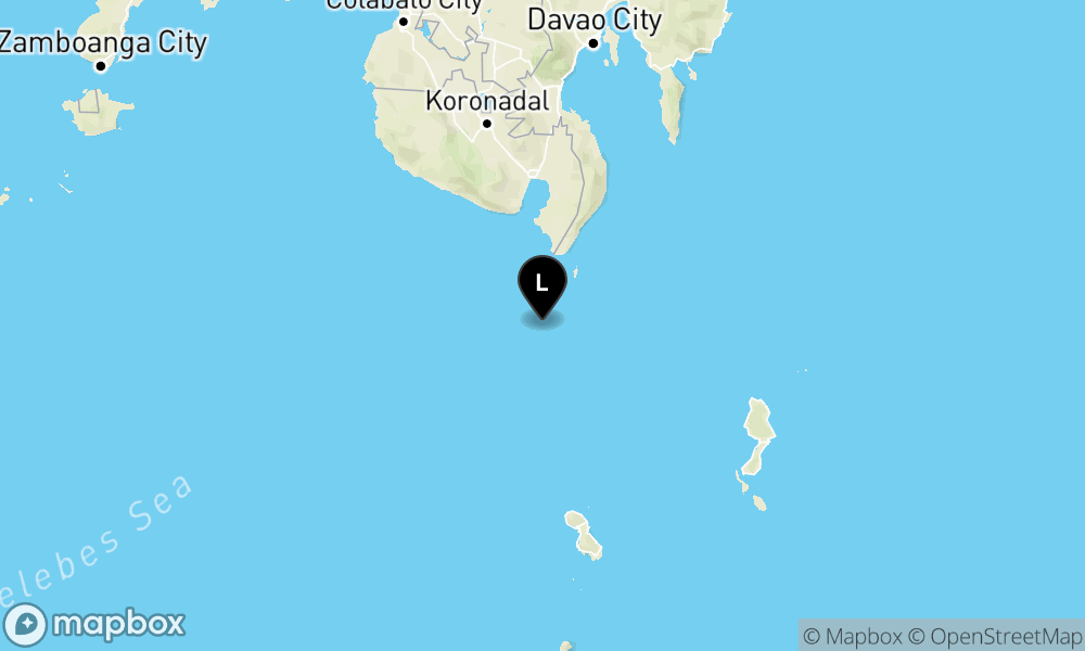 Peta Gempa 163 km BaratLaut TAHUNA-KEP.SANGIHE-SULUT