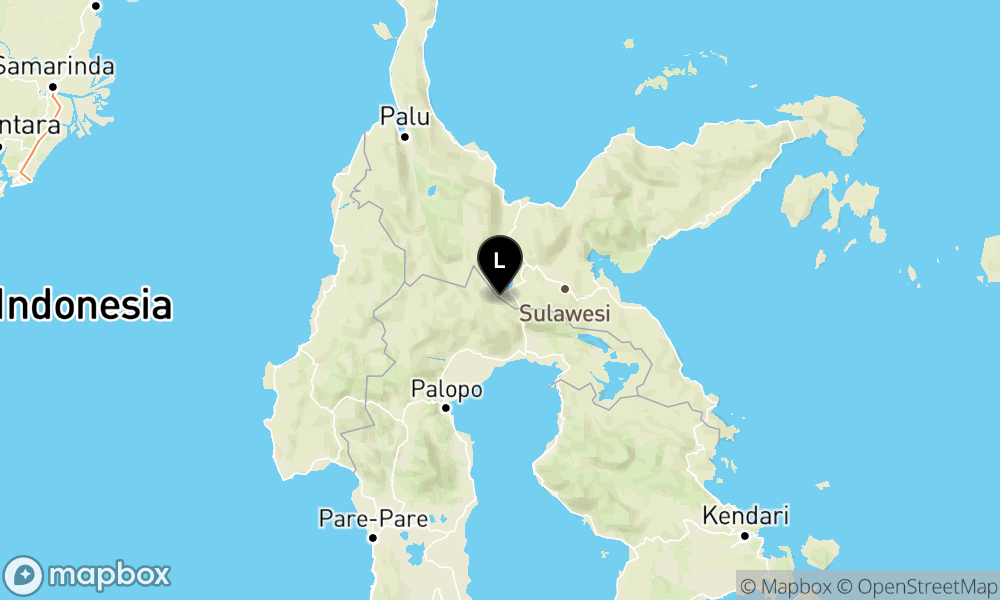 Peta Gempa Pusat gempa berada di darat 52 km Timur Laut Luwu Utara
