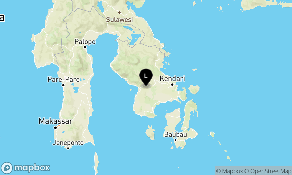 Peta episentrum gempa M1.7 — Pusat gempa berada di darat 9 km Barat Daya Kolaka Timur