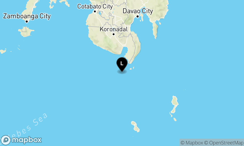 Peta Gempa 189 km BaratLaut TAHUNA-KEP.SANGIHE-SULUT