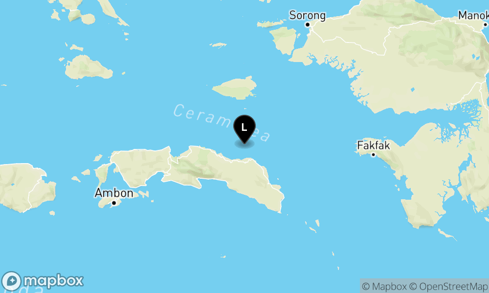 Peta Gempa 42 km BaratLaut SERAMBAGIANTIMUR-MALUKU