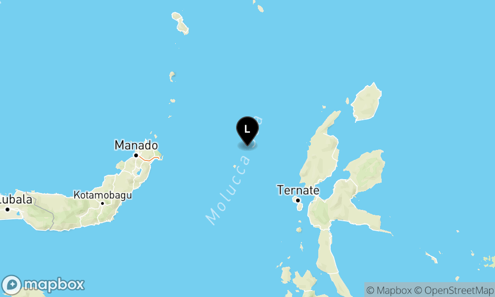 Peta Gempa Pusat gempa berada di laut 114 km BaratLaut HALMAHERABARAT-MALUT