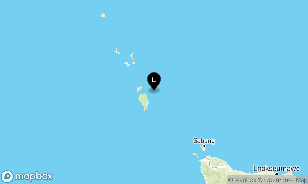 Peta Gempa 205 km BaratLaut KOTA-SABANG-ACEH