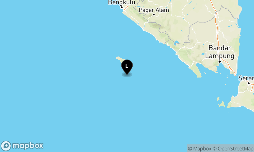 Peta Gempa 63 km Tenggara ENGGANO-BENGKULU