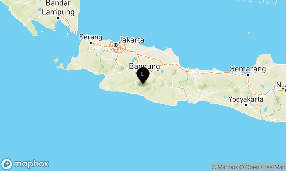 Peta Gempa Pusat gempa berada di darat 27 km selatan Bandung