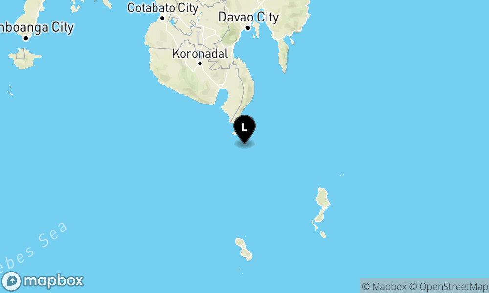 Peta Gempa 175 km TimurLaut TAHUNA-KEP.SANGIHE-SULUT