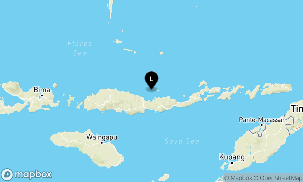 Peta Gempa 45 km TimurLaut MBAY-NAGEKEO-NTT