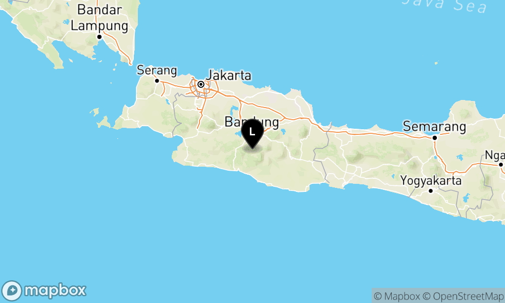 Peta Gempa Pusat gempa berada di laut 22 km Tenggara Kab. Bandung