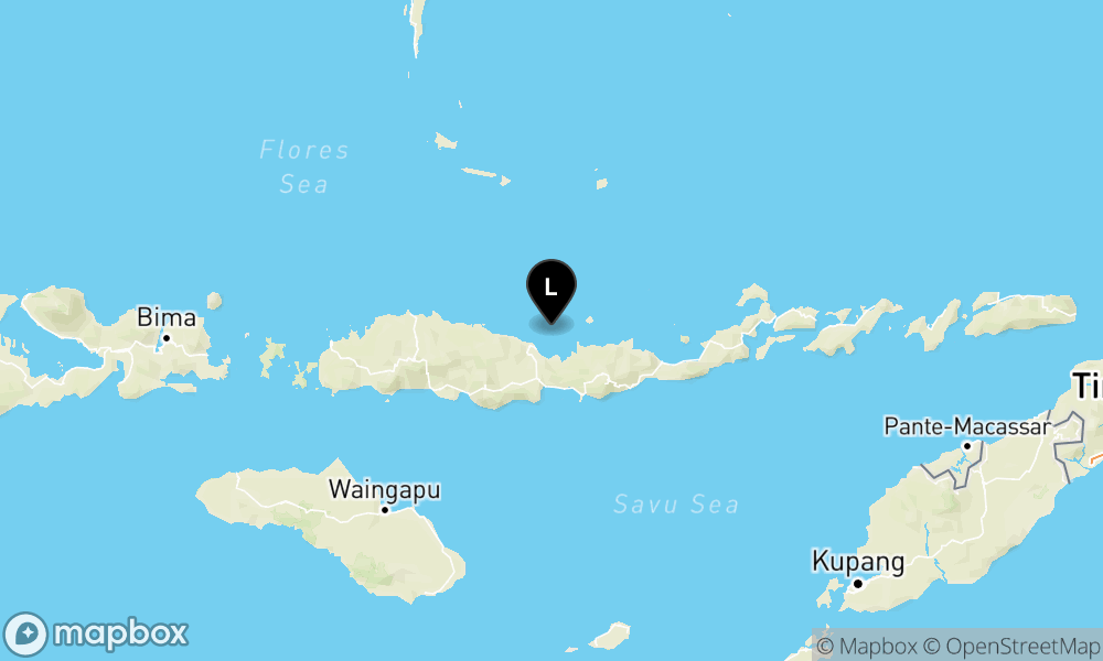 Peta Gempa 33 km TimurLaut MBAY-NAGEKEO-NTT