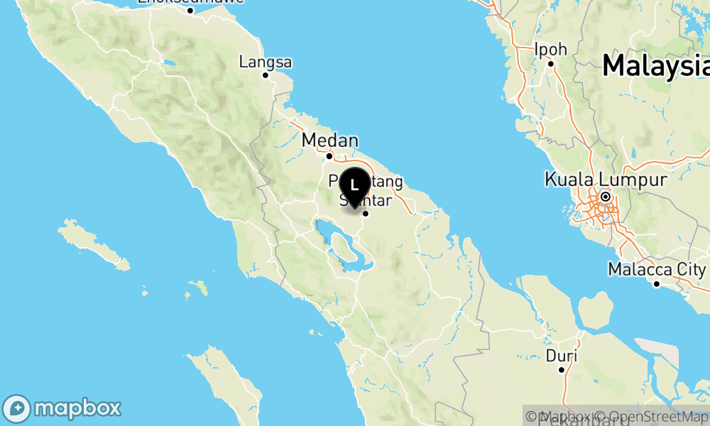 Peta Gempa Pusat gempa berada di darat 20 km Tenggara SIMALUNGUN