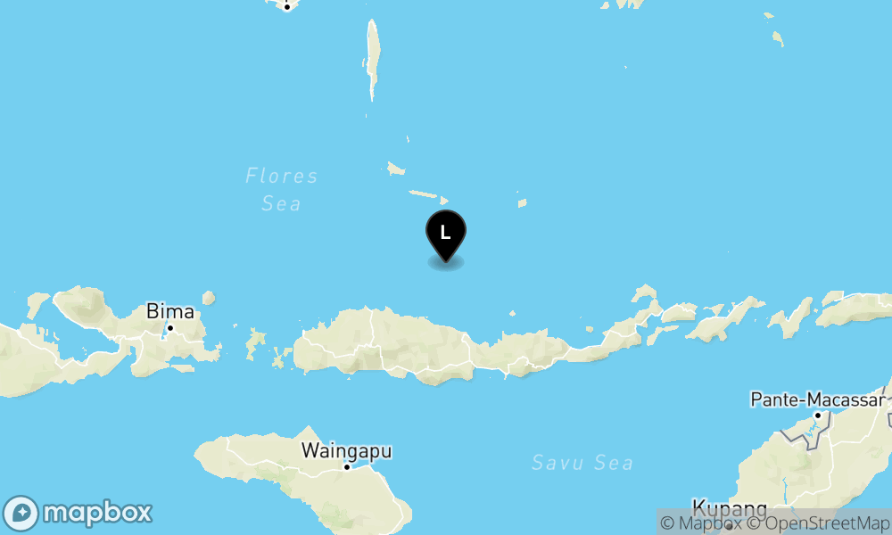 Peta Gempa Pusat gempa berada di laut 85 km utara Mbay-Nagekeo