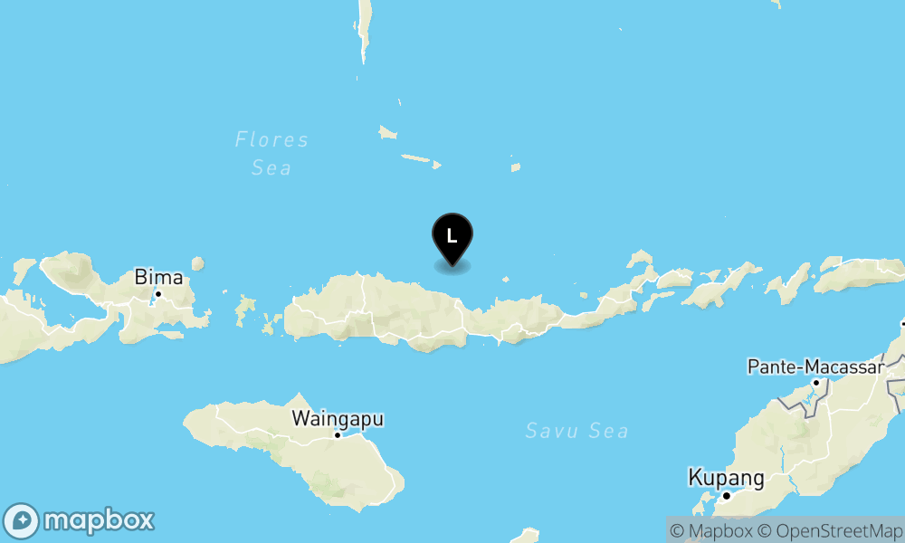 Peta Gempa Pusat gempa berada di laut 46 km barat laut Mbay-Nagekeo