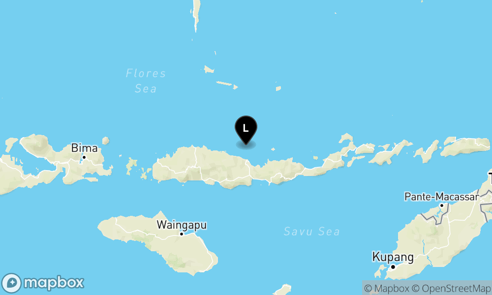 Peta Gempa Pusat gempa berada di laut 41 km barat laut Mbay-Nagekeo