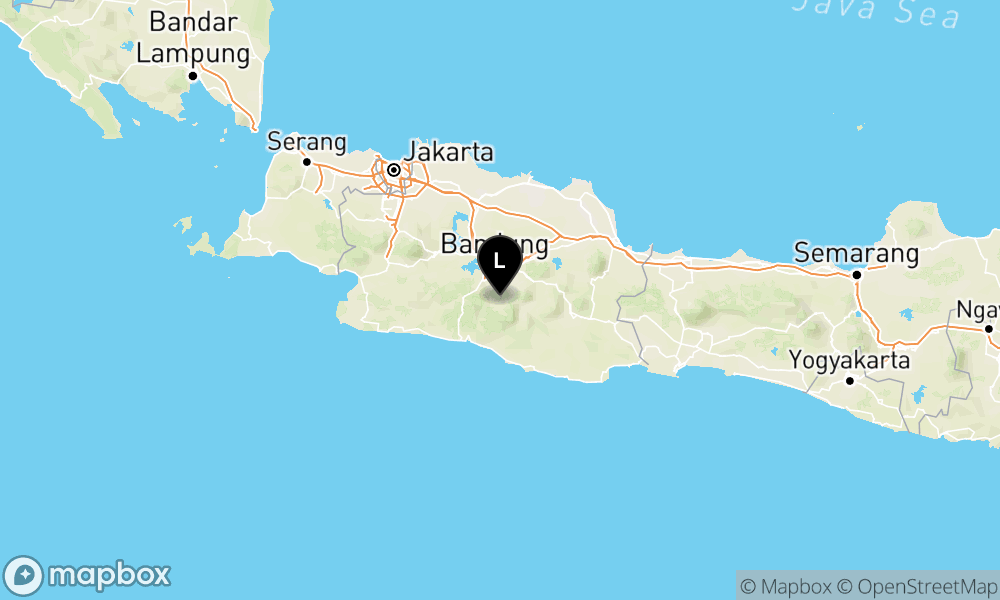 Peta Gempa Pusat gempa berada di darat 22 km tenggara Bandung