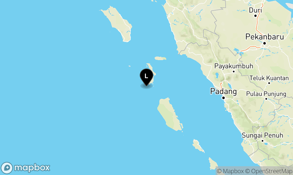 Peta Gempa Pusat gempa berada di laut 147 km tenggara Nias Selatan