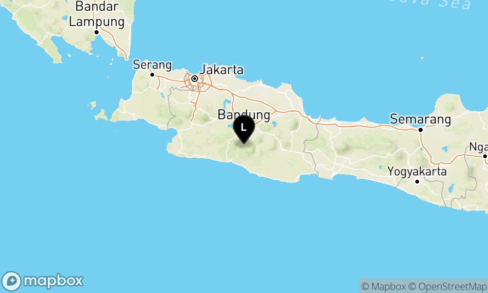 Peta Gempa Pusat gempa berada di darat 27 km selatan Kab. Bandung