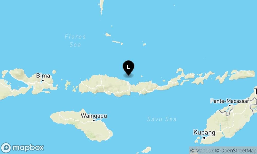 Peta Gempa Pusat gempa berada di laut 36 km Utara Mbay - Nagekeo
