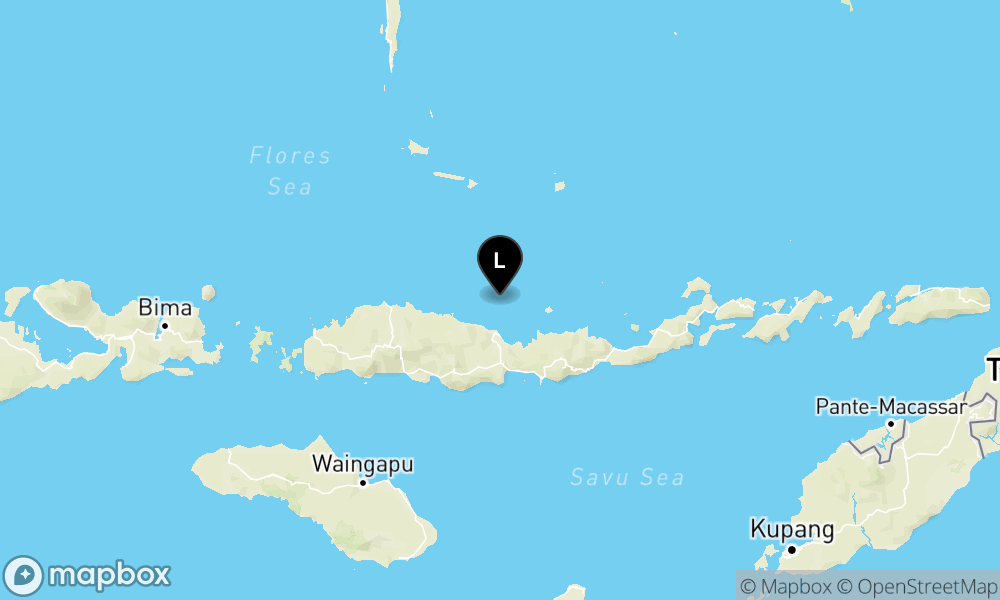 Peta Gempa Pusat gempa berada di laut 47 km utara Kab. Nagekeo