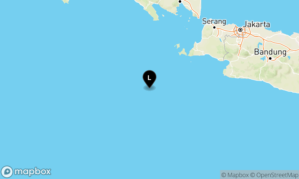 Peta Gempa 170 km BaratDaya SUMUR-BANTEN