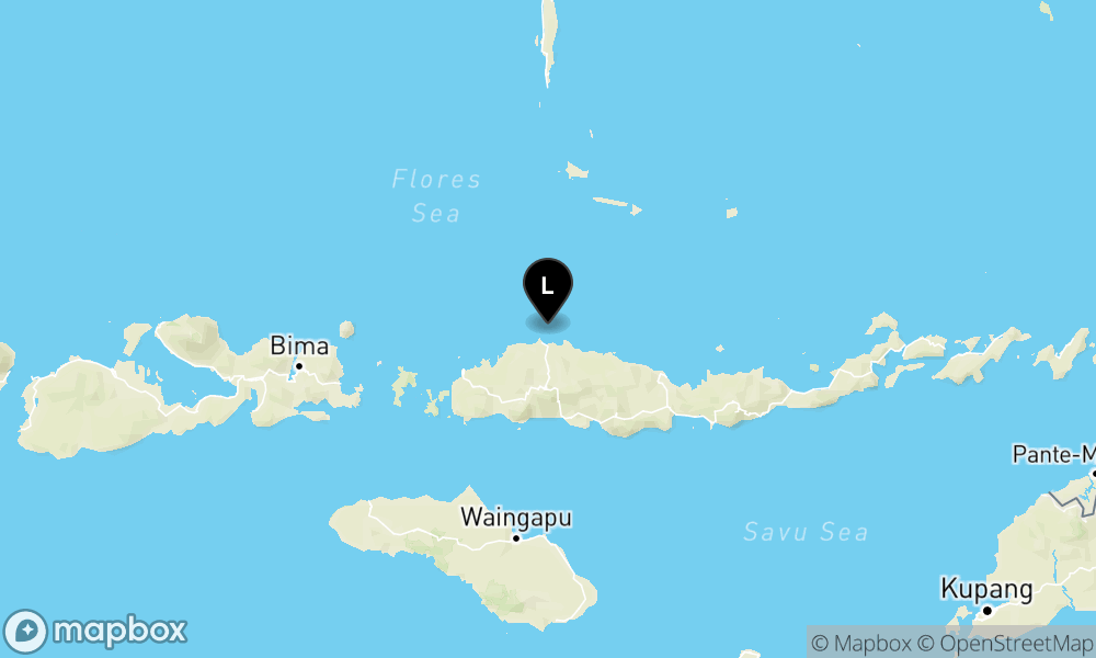 Peta Gempa Pusat gempa berada di laut 47 km Utara Ruteng, Manggarai