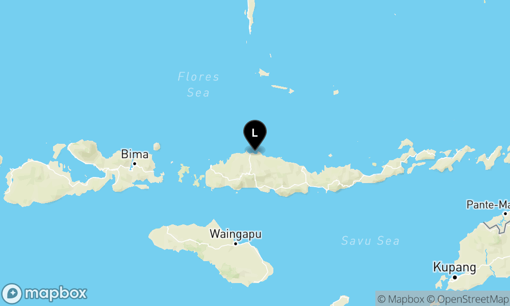 Peta Gempa Pusat gempa berada di laut 37 km Utara Ruteng, Manggarai