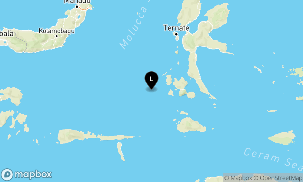 Peta Gempa 83 km BaratDaya LABUHA-MALUT