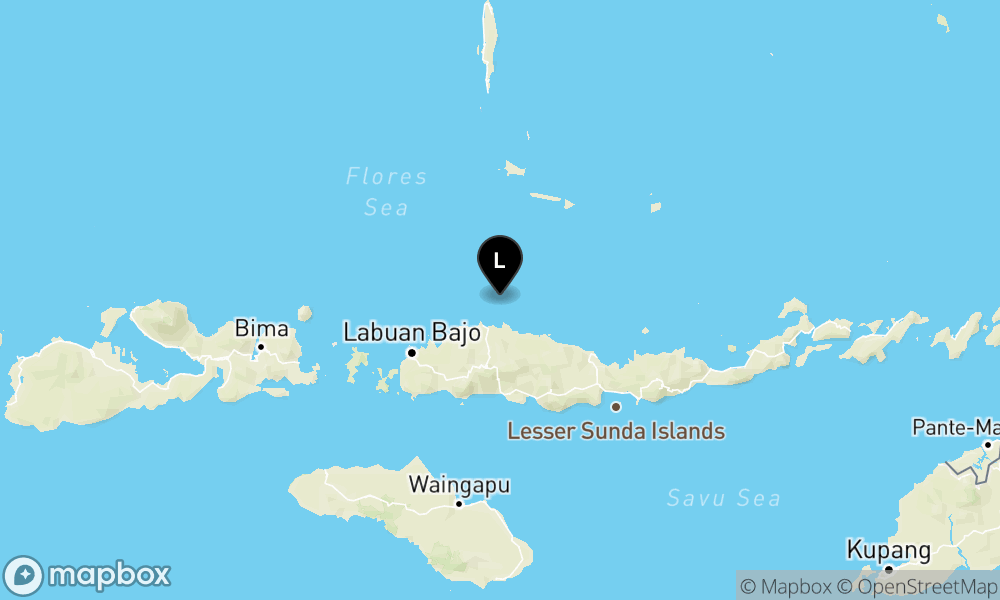Peta Gempa Pusat gempa berada di laut 59 km utara Ruteng, Manggarai