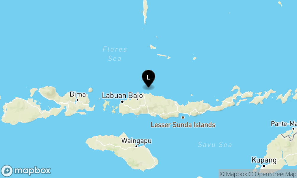 Peta Gempa Pusat gempa berada di laut 50 km timur laut Ruteng, Manggarai