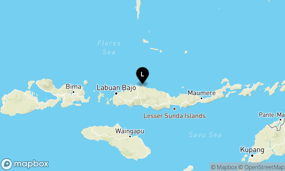 Peta episentrum gempa M4.3 — Pusat gempa berada di darat 41 km timur laut Ruteng