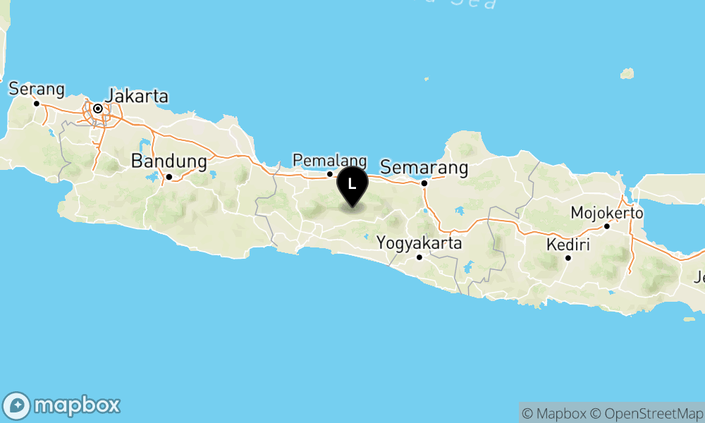 Earthquake epicenter map M2.9 — Pusat gempa berada di darat 15 km barat laut Banjarnegara