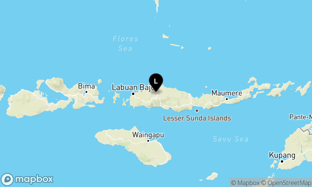 Earthquake epicenter map M2.7 — Pusat gempa berada di darat 14 km Utara Ruteng, Manggarai