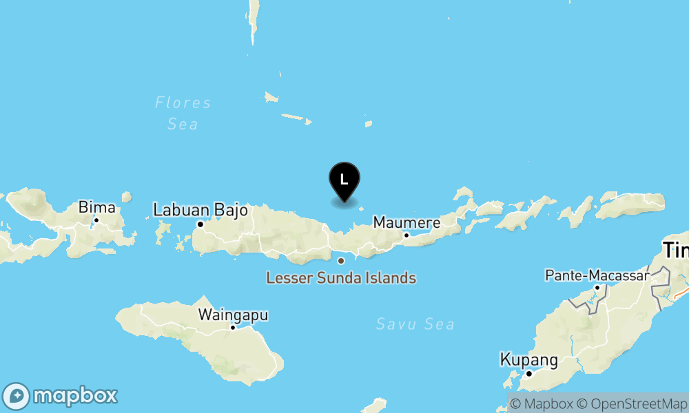 Earthquake epicenter map M4.7 — Pusat gempa berada di laut 48 km Timur laut Mbay, Nagekeo