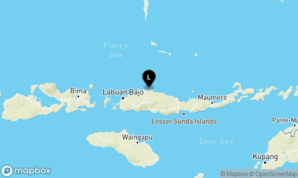 Peta episentrum gempa M3.1 — Pusat gempa berada di laut 41 km utara Ruteng Manggarai