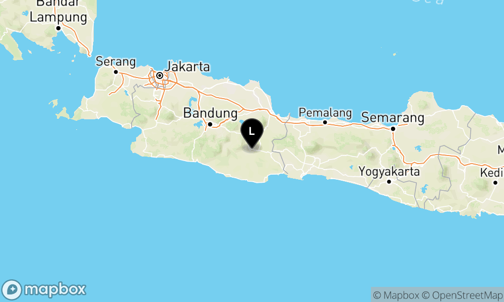 Peta episentrum gempa M2.6 — Pusat gempa berada di darat 6 km Tenggara Kota Tasikmalaya