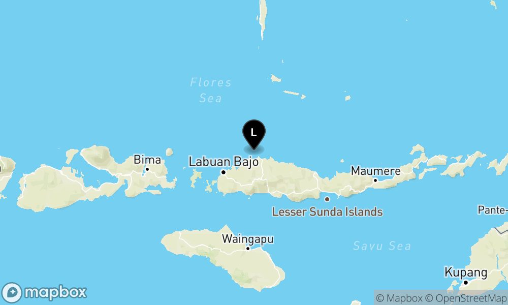 Earthquake epicenter map M4.0 — Pusat gempa berada di laut 48 km utara Ruteng-Manggarai