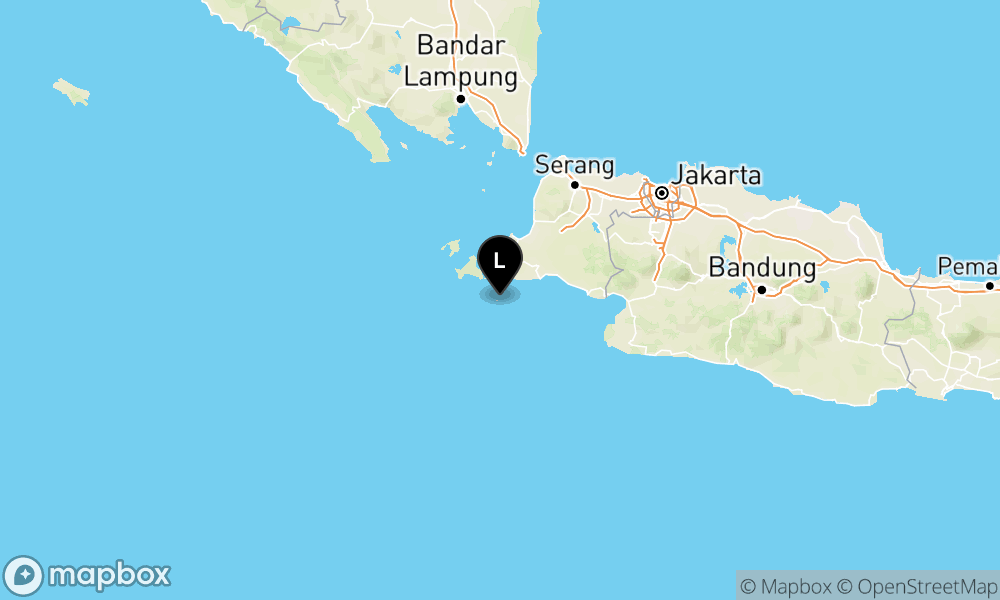 Peta episentrum gempa M4.6 — Pusat gempa berada di laut 38 Km Selatan Sumur